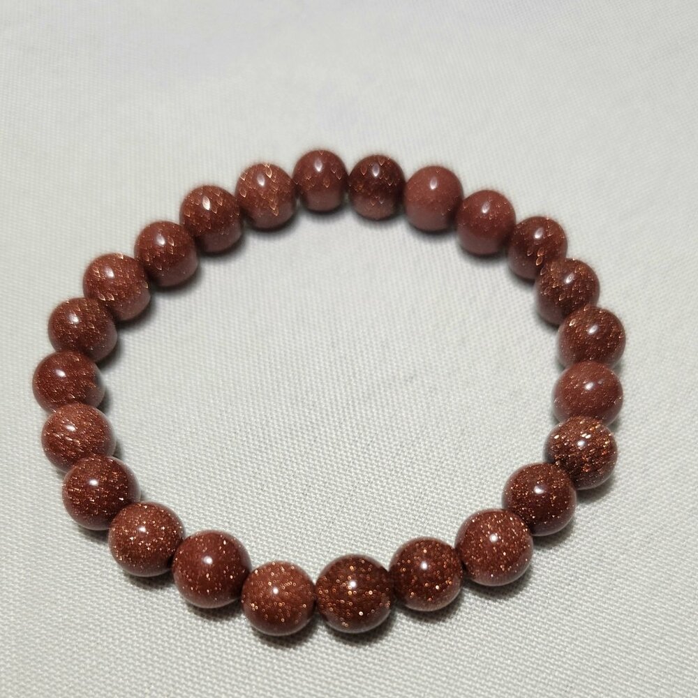 Goldstone and 7 shakras strength bracelets